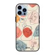 Abstract Faces Glass Case for Apple iPhone 13 Pro Max For Discount