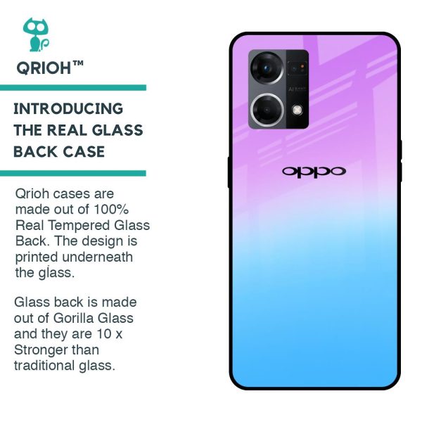 Unicorn Pattern Glass Case for Oppo F21s Pro Fashion