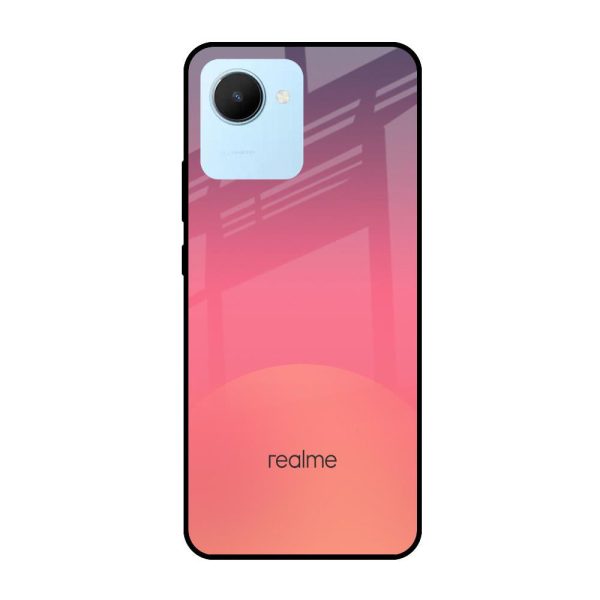 Sunset Orange Glass Case for Realme C30 For Cheap