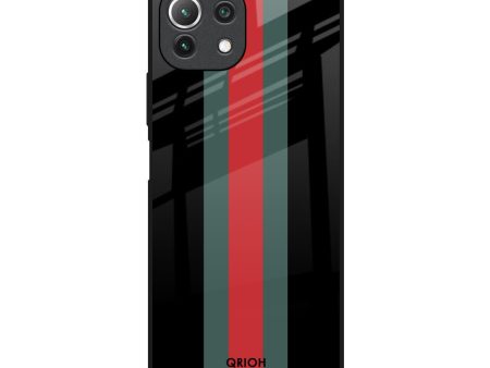 Vertical Stripes Glass Case for Mi 11 Lite NE 5G For Cheap