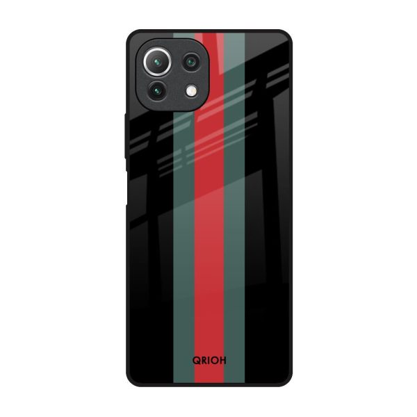 Vertical Stripes Glass Case for Mi 11 Lite NE 5G For Cheap