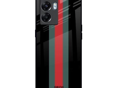 Vertical Stripes Glass Case for Oppo K10 5G Online