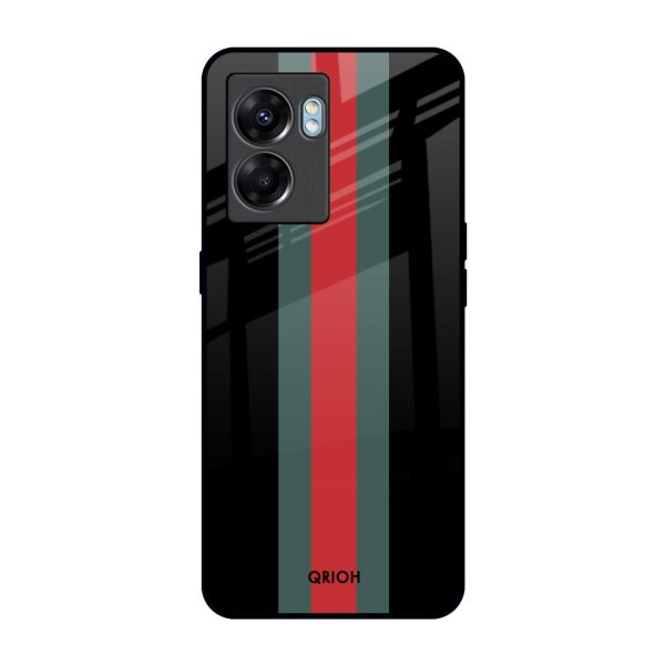 Vertical Stripes Glass Case for Oppo K10 5G Online