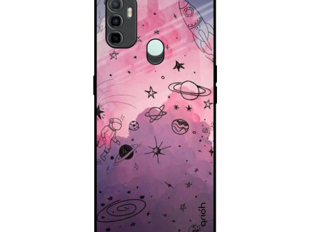 Space Doodles Glass Case for Oppo A33 on Sale