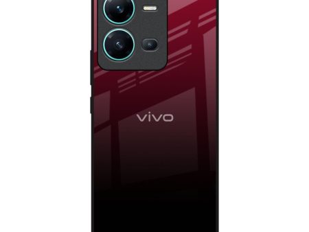 Wine Red Glass Case For Vivo V25 For Discount