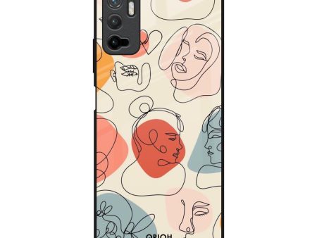 Abstract Faces Glass Case for Redmi Note 10T 5G on Sale