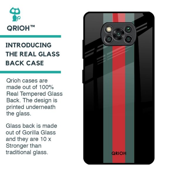 Vertical Stripes Glass Case for Poco X3 Pro Sale