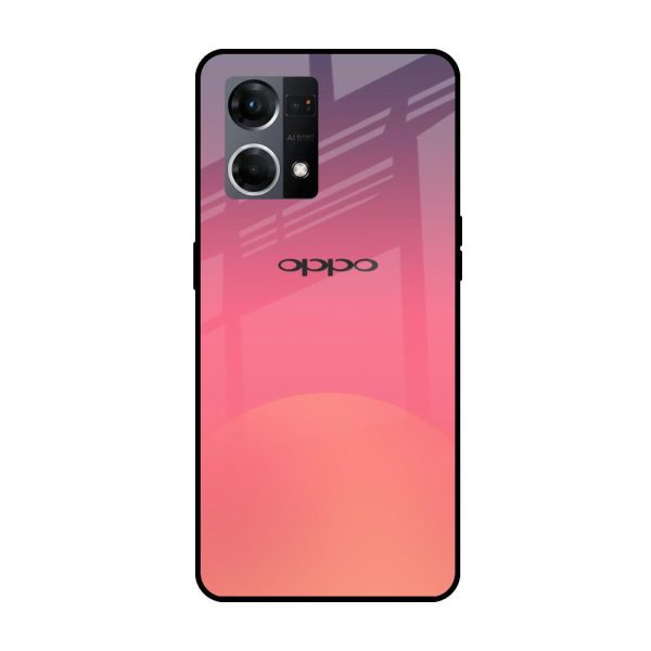 Sunset Orange Glass Case for Oppo F21s Pro Hot on Sale