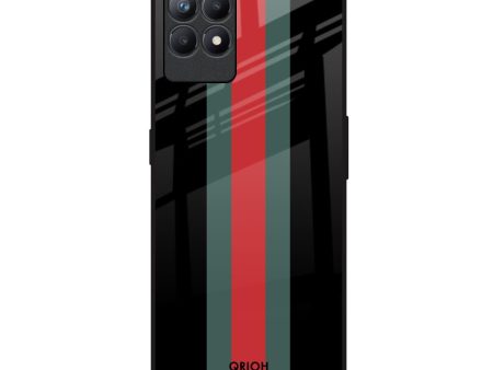 Vertical Stripes Glass Case for Realme Narzo 50 Online