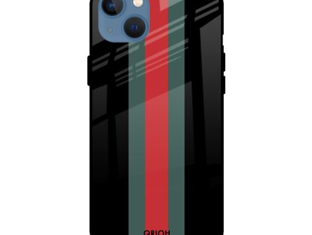 Vertical Stripes Glass Case for Apple iPhone 13 Discount