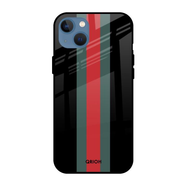 Vertical Stripes Glass Case for Apple iPhone 13 Discount