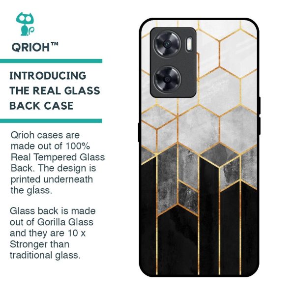 Tricolor Pattern Glass Case for OnePlus Nord N20 SE For Cheap