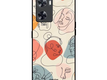 Abstract Faces Glass Case for Oppo A57 4G Supply