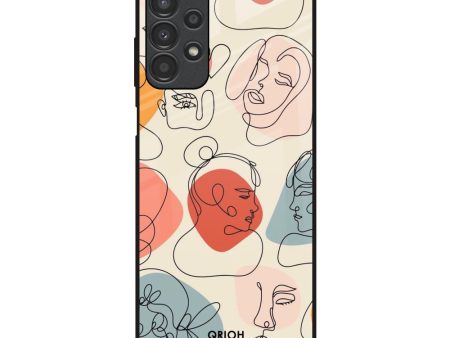 Abstract Faces Glass Case for Samsung Galaxy A13 Online Hot Sale