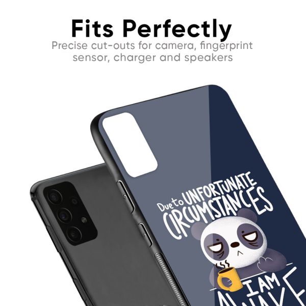 Struggling Panda Glass Case for Samsung Galaxy M13 For Discount