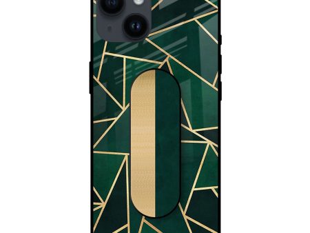 Abstract Green Glass case with Slider Phone Grip Combo Cheap