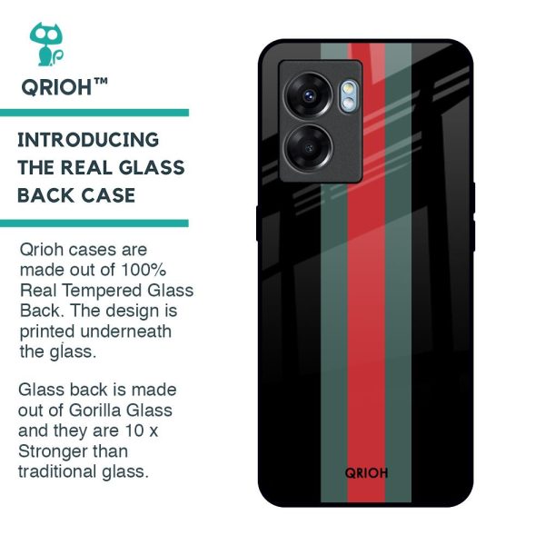 Vertical Stripes Glass Case for Oppo K10 5G Online