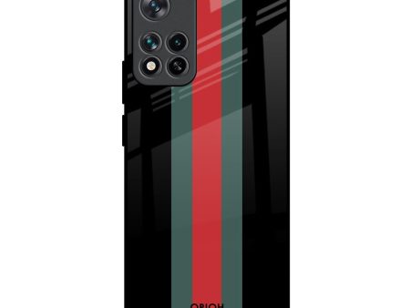 Vertical Stripes Glass Case for Mi 11i HyperCharge For Discount