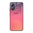 Sunset Orange Glass Case for OPPO A17 Fashion