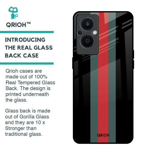 Vertical Stripes Glass Case for OPPO F21 Pro 5G Sale