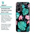 Tropical Leaves & Pink Flowers Glass Case for Realme 10 Pro 5G Online Sale