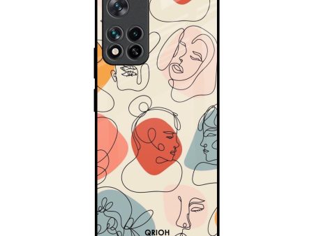 Abstract Faces Glass Case for Mi 11i For Cheap