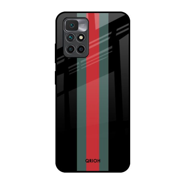 Vertical Stripes Glass Case for Redmi 10 Prime Online now