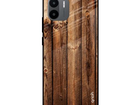 Timber Printed Glass case for Redmi A1 Online Sale