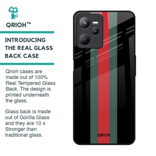 Vertical Stripes Glass Case for Realme C35 on Sale