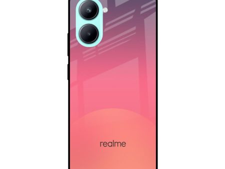 Sunset Orange Glass Case for Realme C33 on Sale