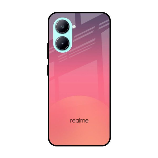 Sunset Orange Glass Case for Realme C33 on Sale