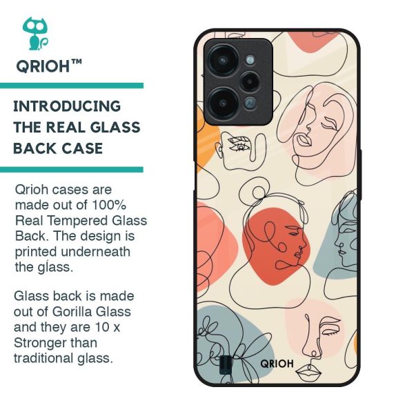 Abstract Faces Glass Case for Realme C31 Online Hot Sale