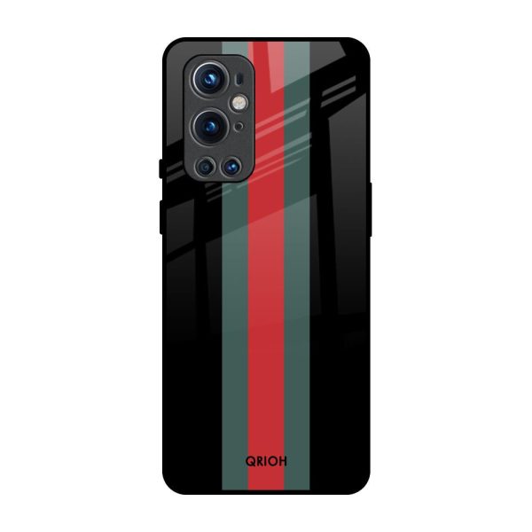 Vertical Stripes Glass Case for OnePlus 9 Pro Online now