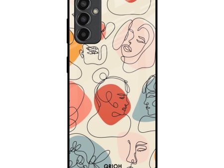 Abstract Faces Glass Case for Samsung Galaxy F13 Fashion