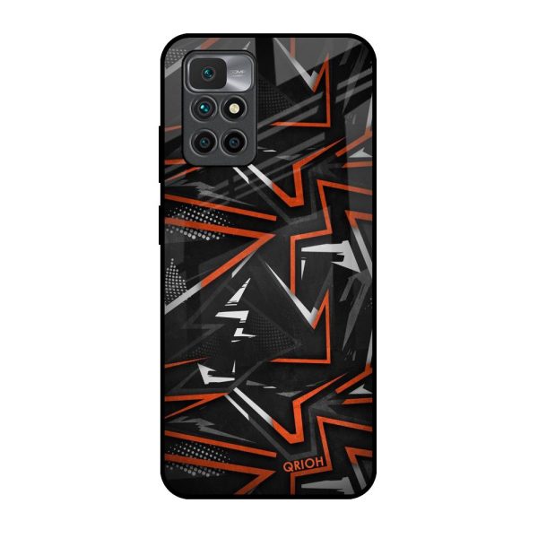 Vector Art Glass Case for Redmi 10 Prime For Discount