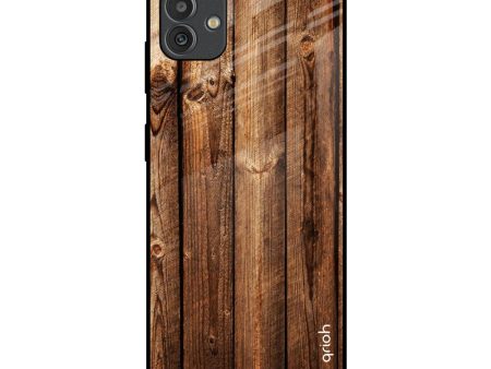 Timber Printed Glass Case for Samsung Galaxy M13 5G on Sale