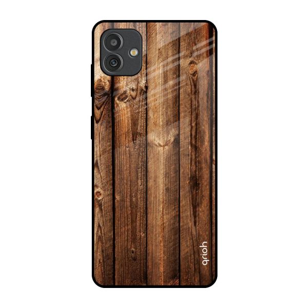 Timber Printed Glass Case for Samsung Galaxy M13 5G on Sale