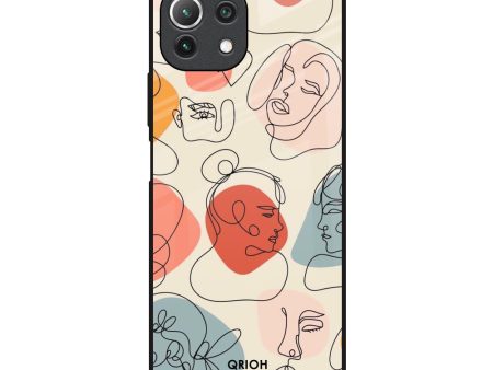 Abstract Faces Glass Case for Mi 11 Lite NE 5G on Sale