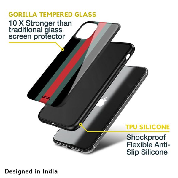 Vertical Stripes Glass Case for Apple iPhone 13 Discount