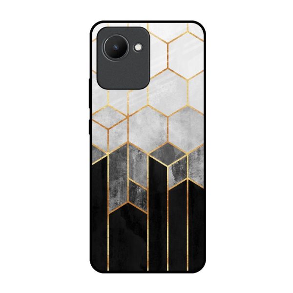 Tricolor Pattern Glass Case for Realme C30 Fashion