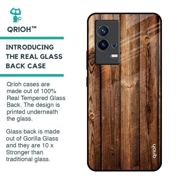 Timber Printed Glass Case for IQOO 9 5G Cheap