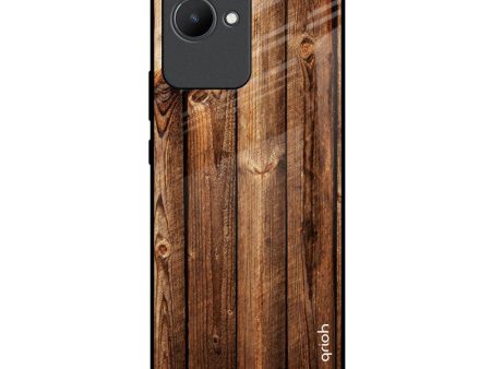 Timber Printed Glass Case for Realme C30 For Sale