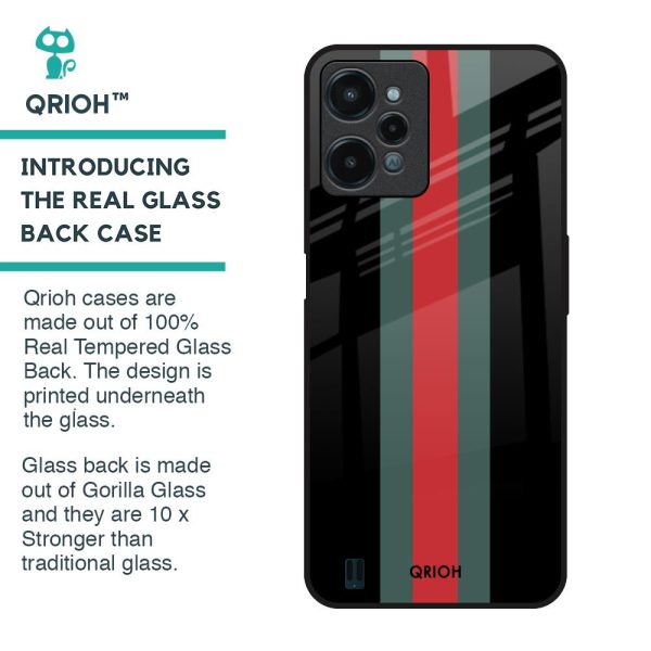 Vertical Stripes Glass Case for Realme C31 For Sale