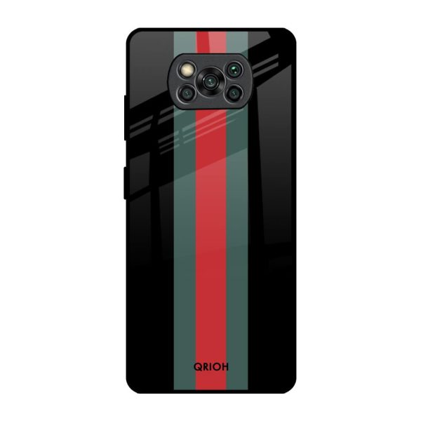 Vertical Stripes Glass Case for Poco X3 Pro Sale