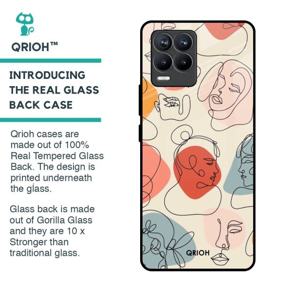 Abstract Faces Glass Case for Realme 8 Pro Online