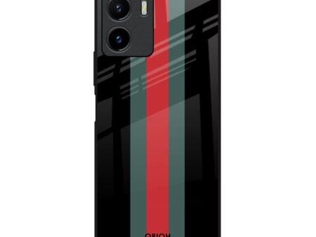 Vertical Stripes Glass Case for Vivo Y15s For Sale