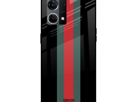 Vertical Stripes Glass Case for OPPO F21 Pro 4G Online now