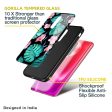 Tropical Leaves & Pink Flowers Glass case for Poco M5 For Cheap