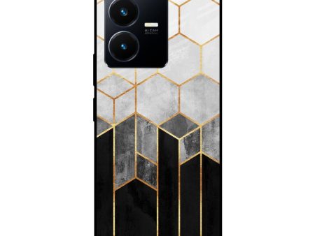 Tricolor Pattern Glass Case for Vivo Y22 For Discount