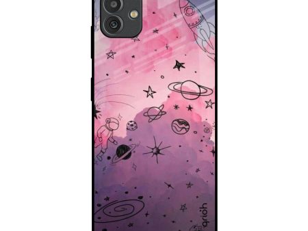 Space Doodles Glass Case for Samsung Galaxy M13 5G Hot on Sale